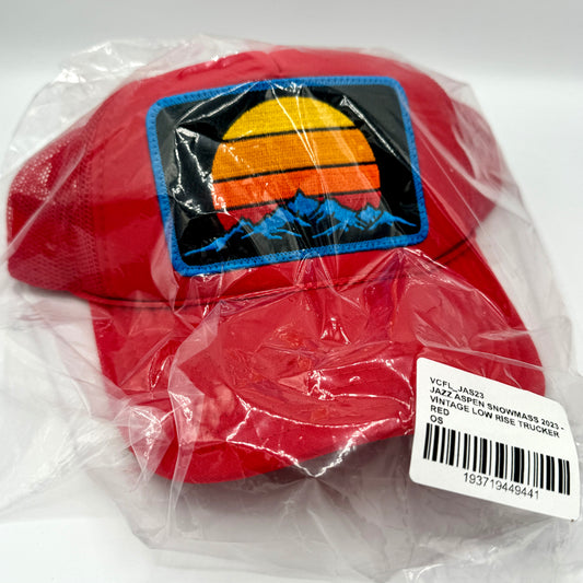 Aviator Nation Jazz Aspen Snowmass 2023 Festival Trucker Hat Mountain Red