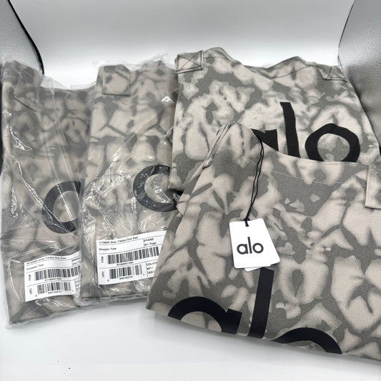 ALO Yoga Bundle (4) Shopper Tote Bags in Grey Tiedye Brand New