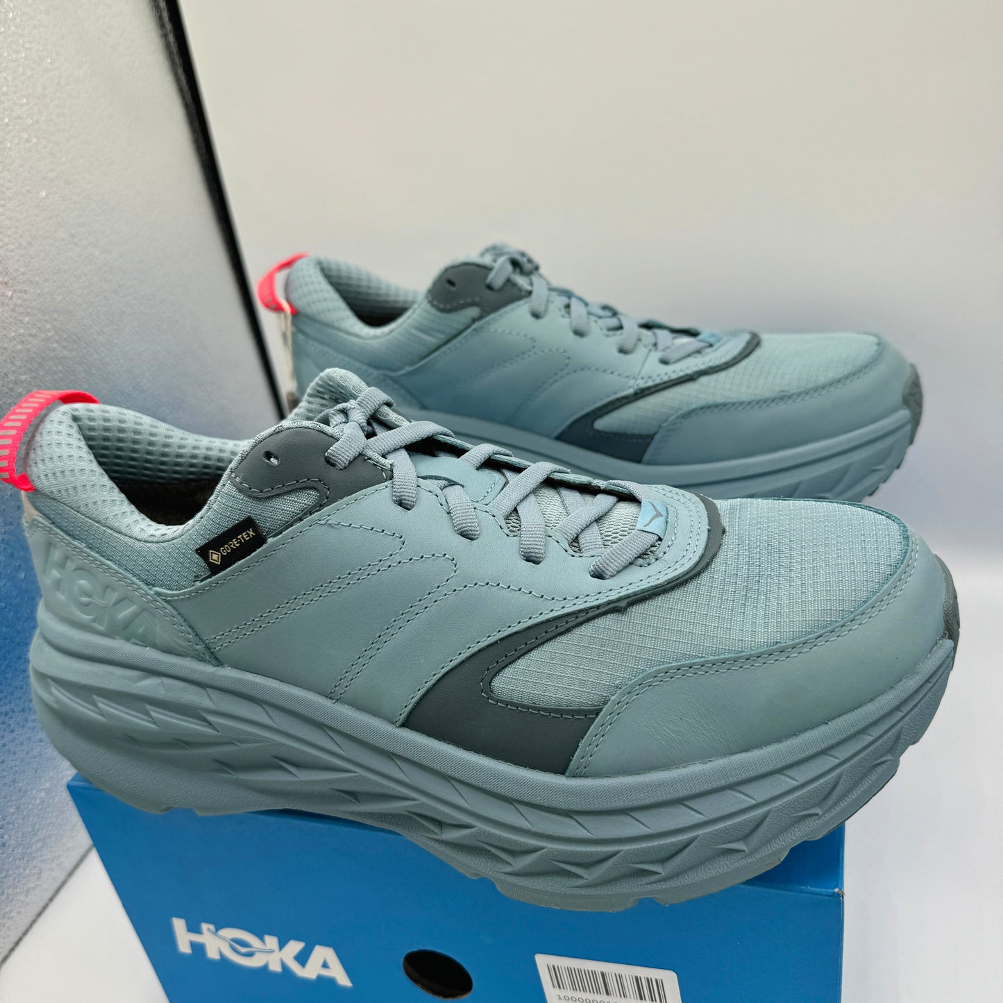 Hoka Bondi L Leather GTX GoreTex U Unisex , Stone Goblin Blue Cushioned Shoes