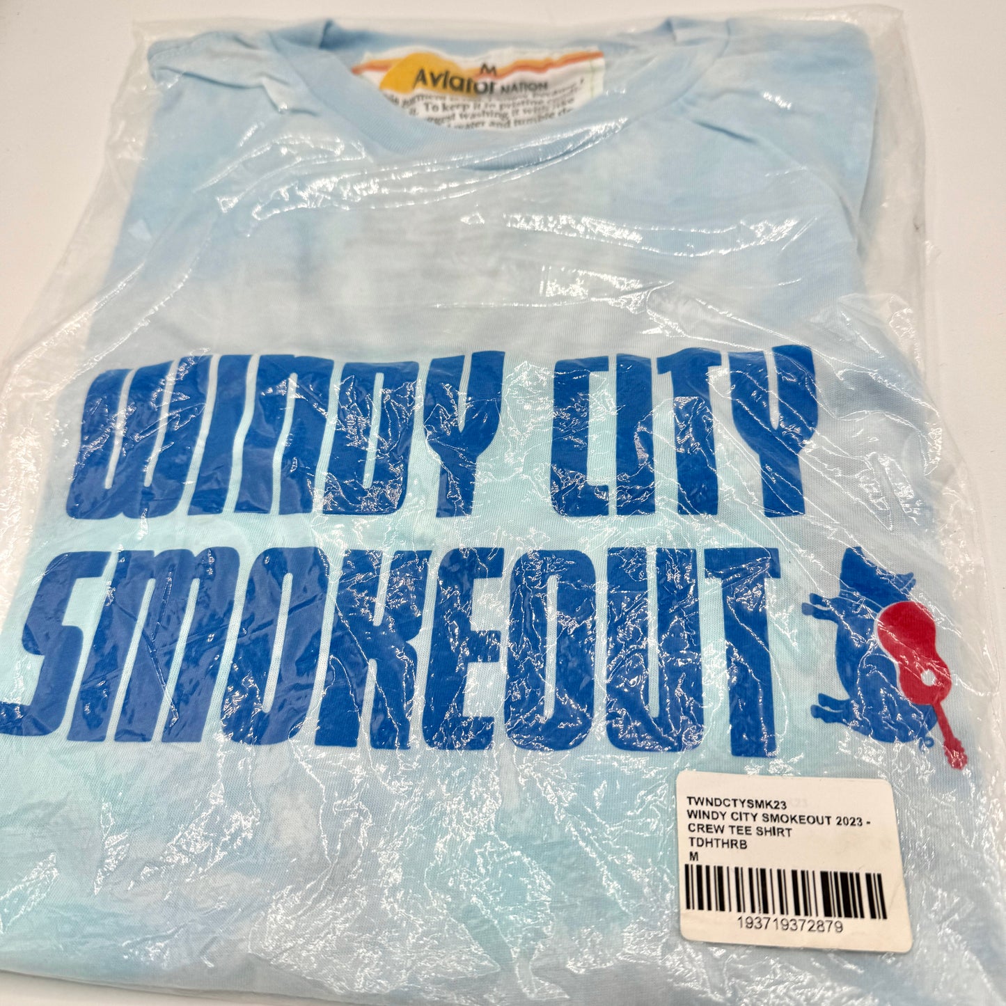 Aviator Nation Windy City Smokeout Festival Blue Tee Shirt