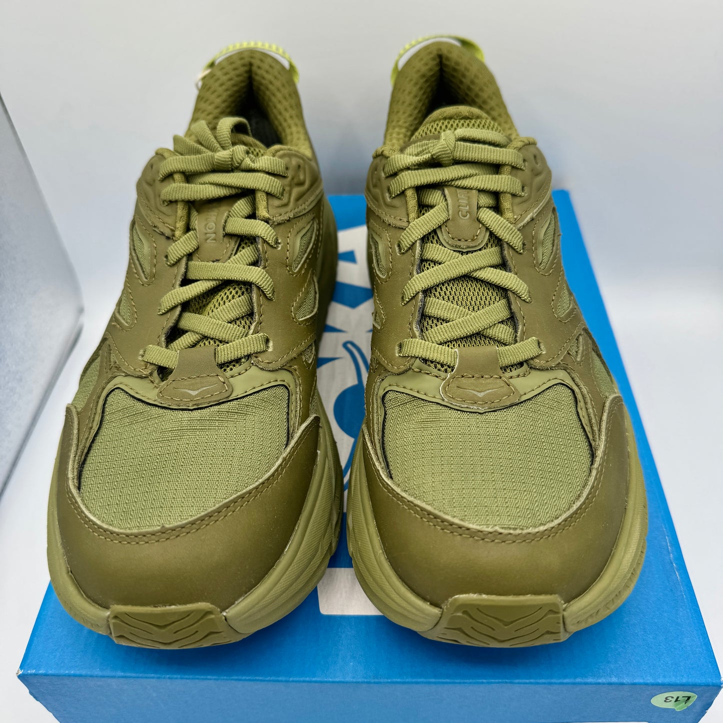 Hoka Clifton Leather Gore-Tex Waterproof Unisex Green Khaki Olive AGMS