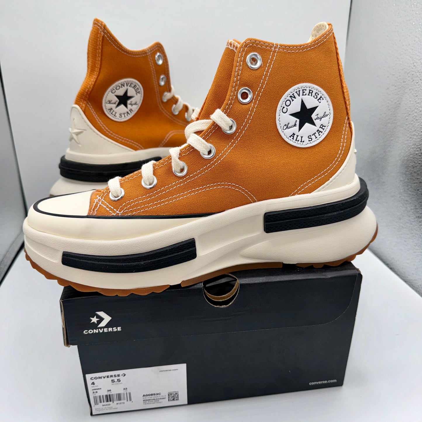 Converse Run Star Legacy CX Hi Platform high top Chuck Taylor sneaker monarch orange