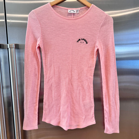 The Upside Chrissy Ribbed Long Sleeve Thermal Top in Pink