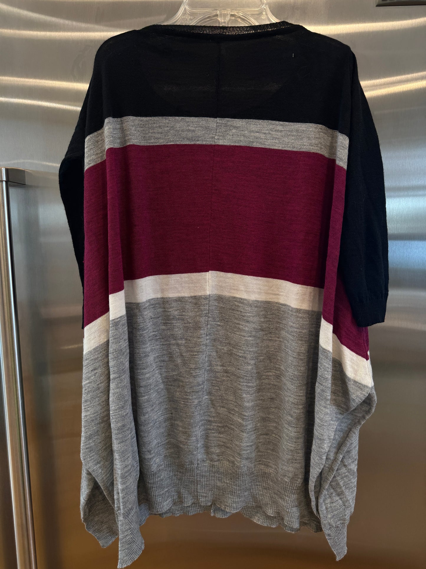 Free People Oversized Knit Sweater * Pre-Owned * Colorblock Top , Made in Italy ,