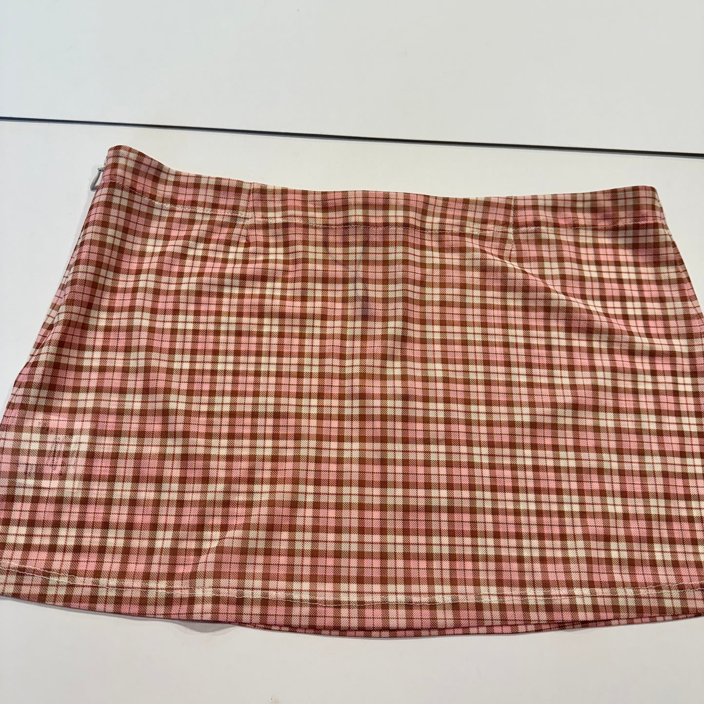 Miaou Fig Mini Skirt in Baby Plaid