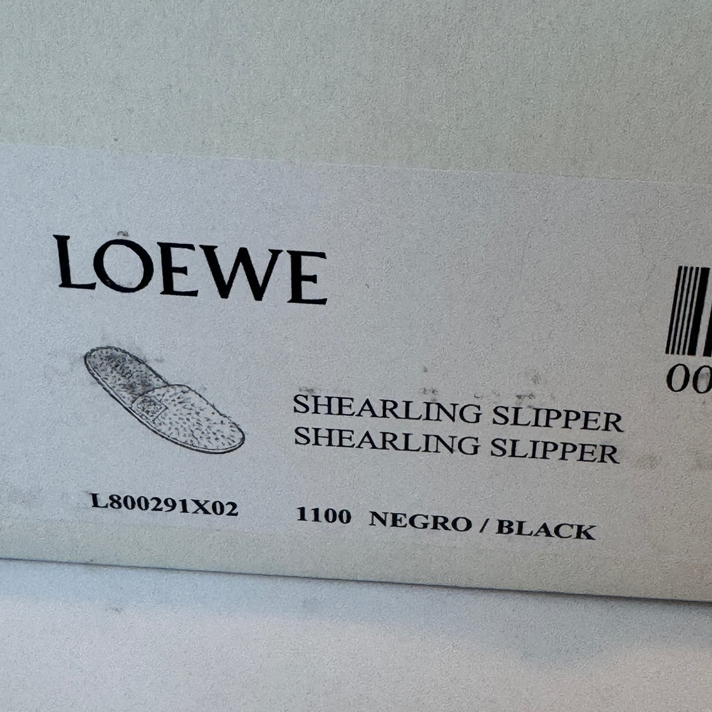 Loewe Slippers with leather anagram and black Shearling Fur , brand NEW