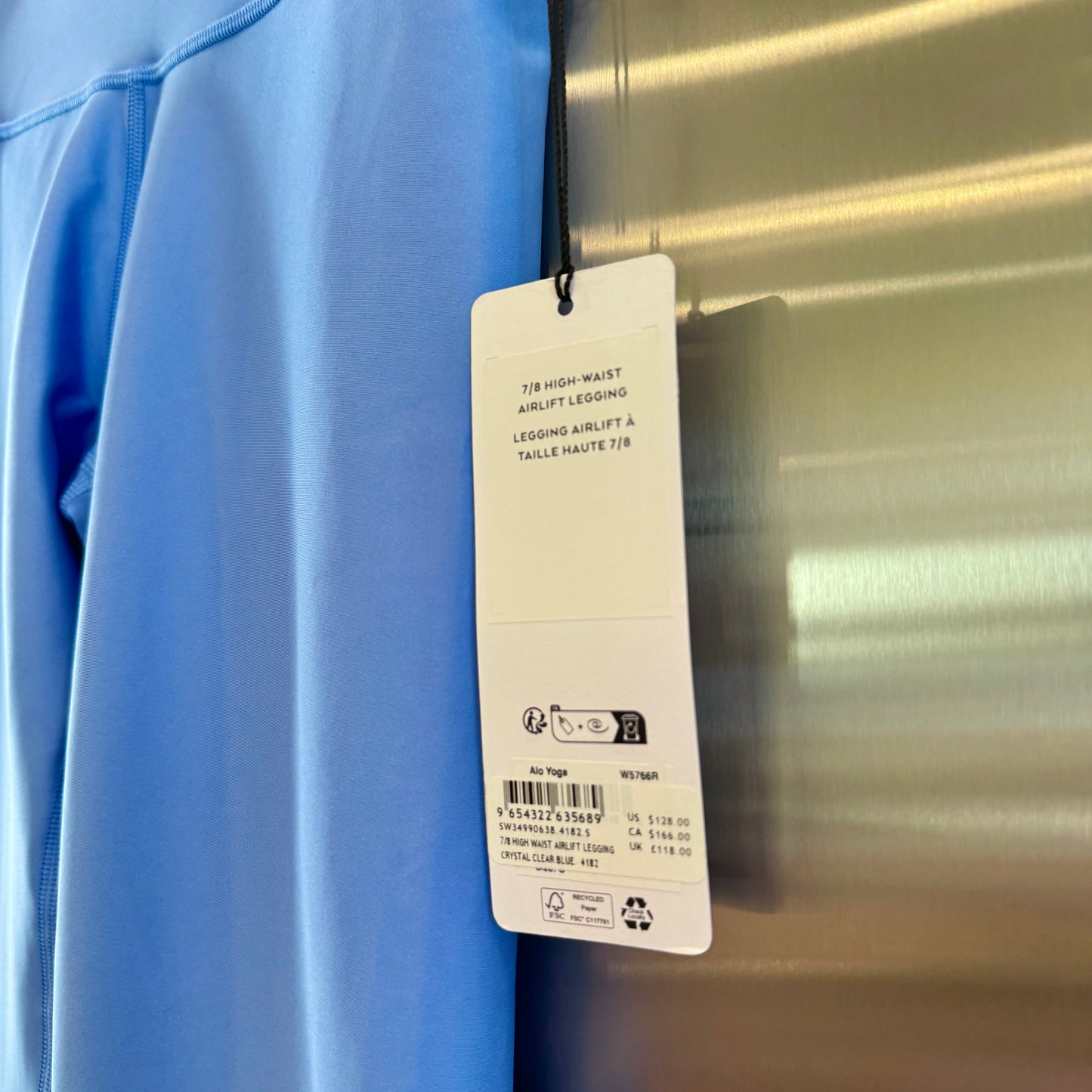 Alo 7/8 Airlift High Waist Legging - Crystal Clear Blue