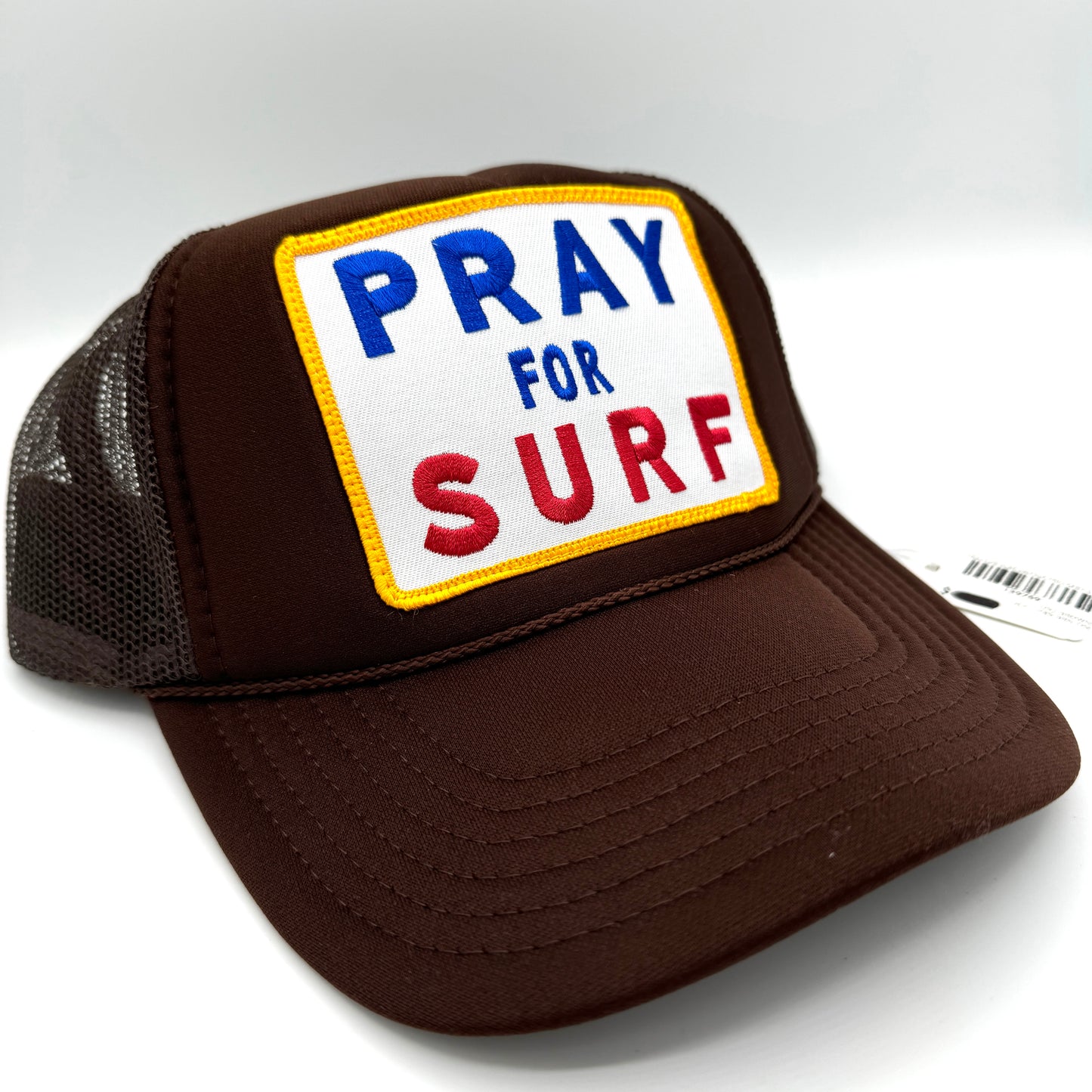 Aviator Nation Pray For Surf Brown Trucker Hat Cap Embroidered Classic beach