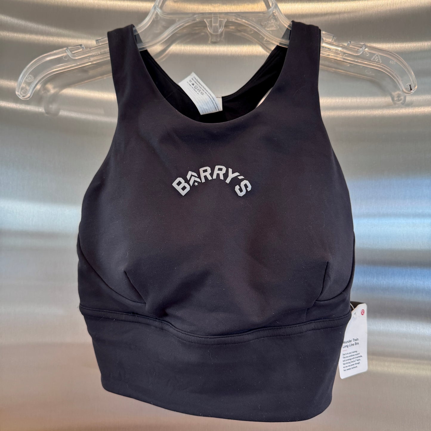 Lululemon Wunder Train Long Line Sport Bra x Barry’s Collab in Black
