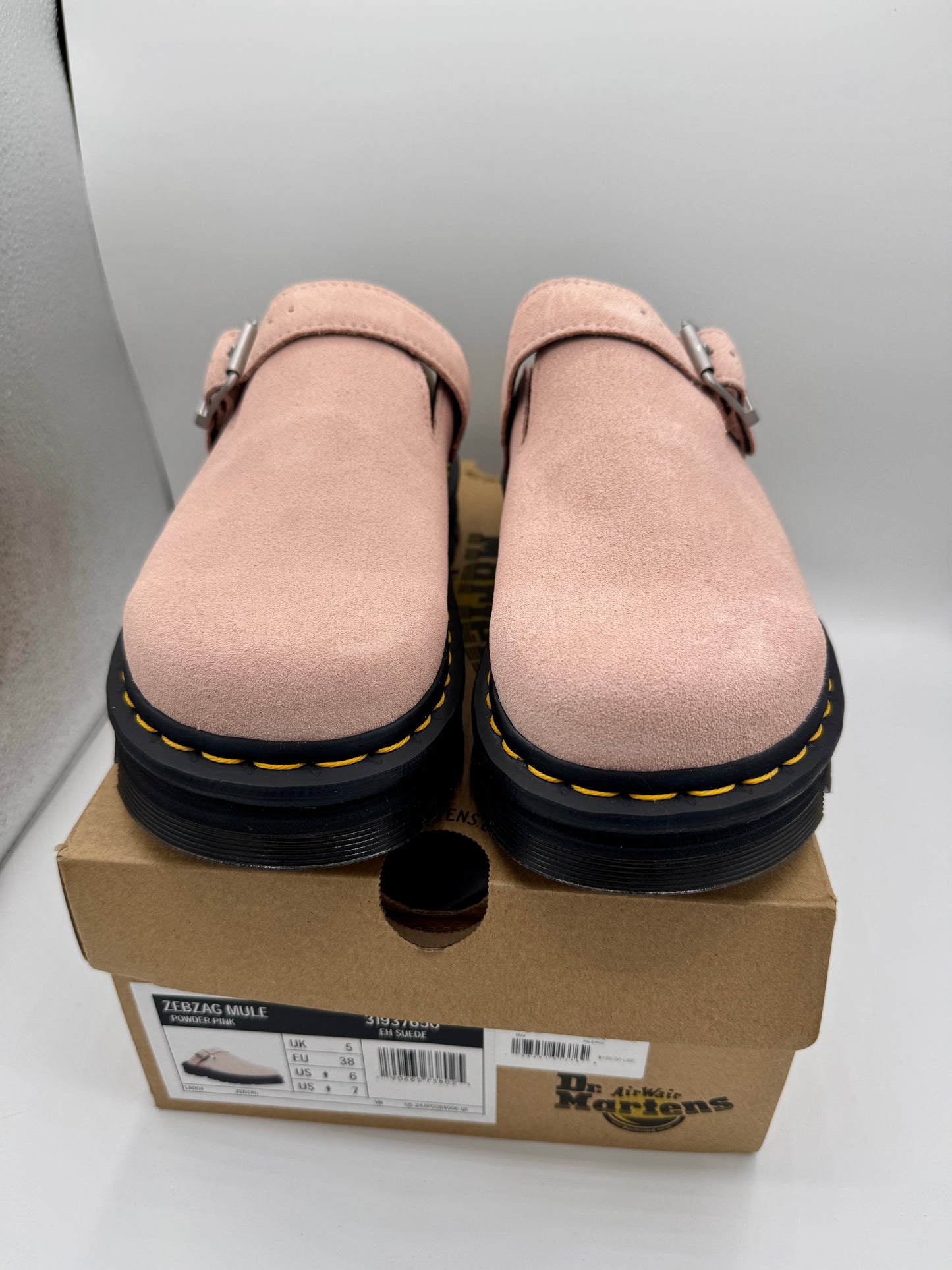 Dr Martin Zebzag Mule Unisex , Powder Pink