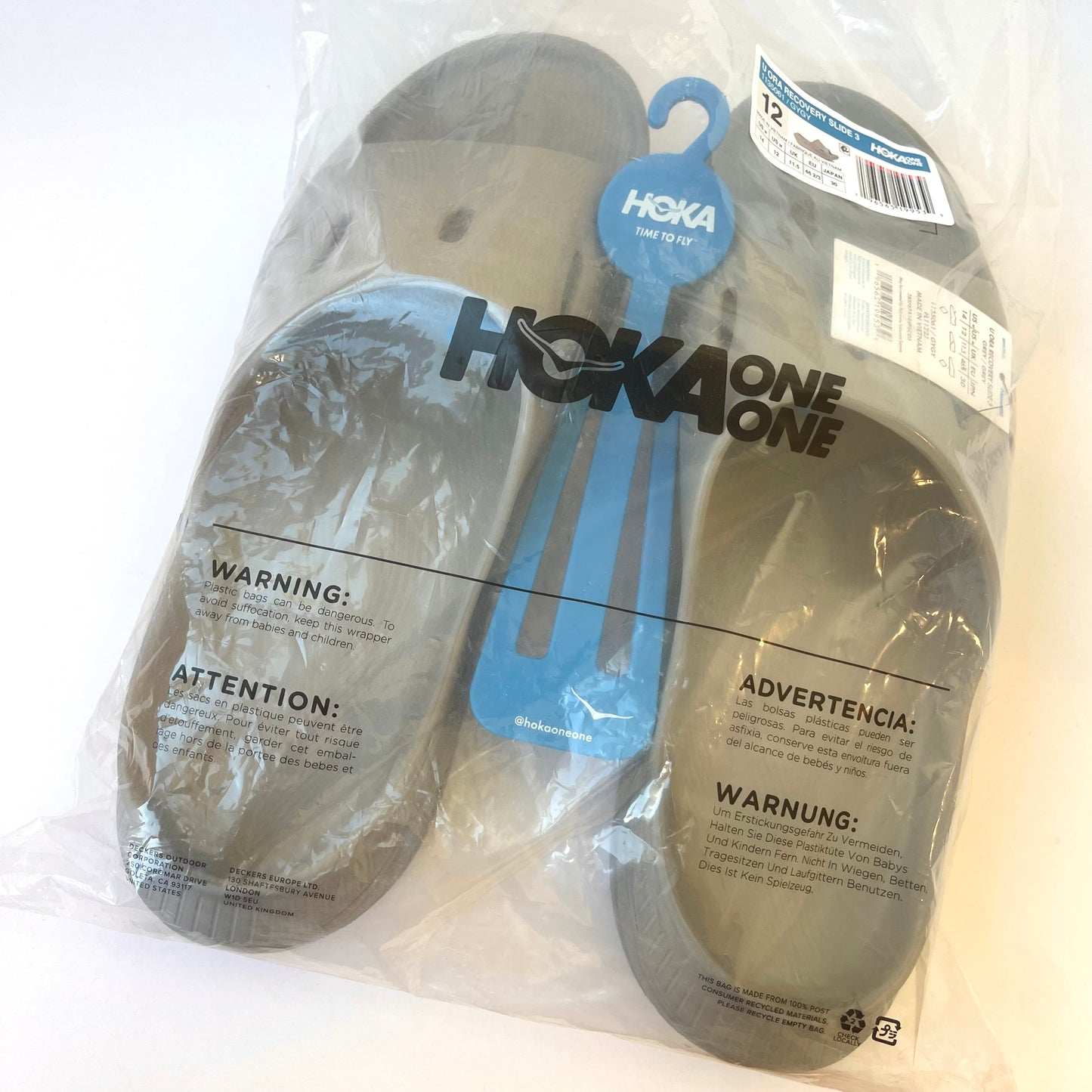 Hoka Ora 3 Recovery Slide Unisex in grey , Hoka One One NEW