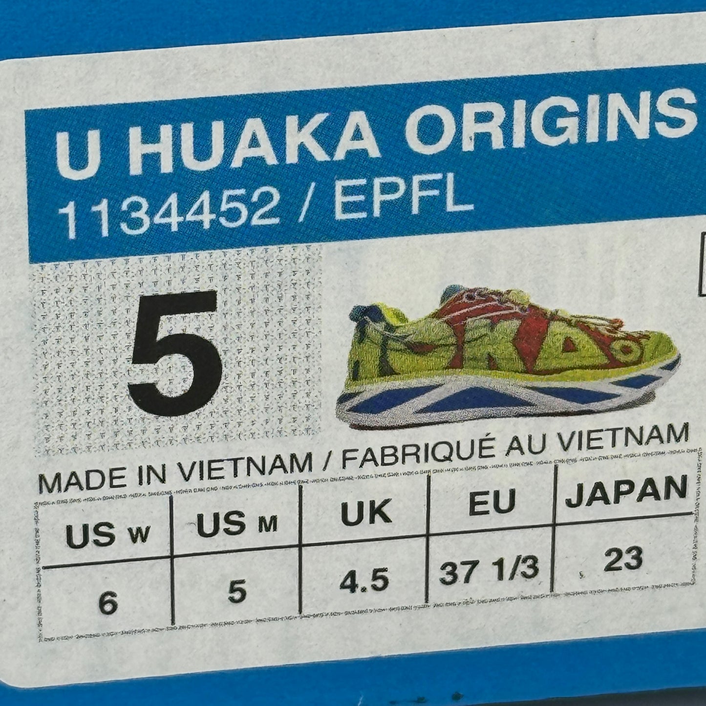 Hoka Huaka Origins Unisex Shoes Running Sneakers Multicolored Quick Lace