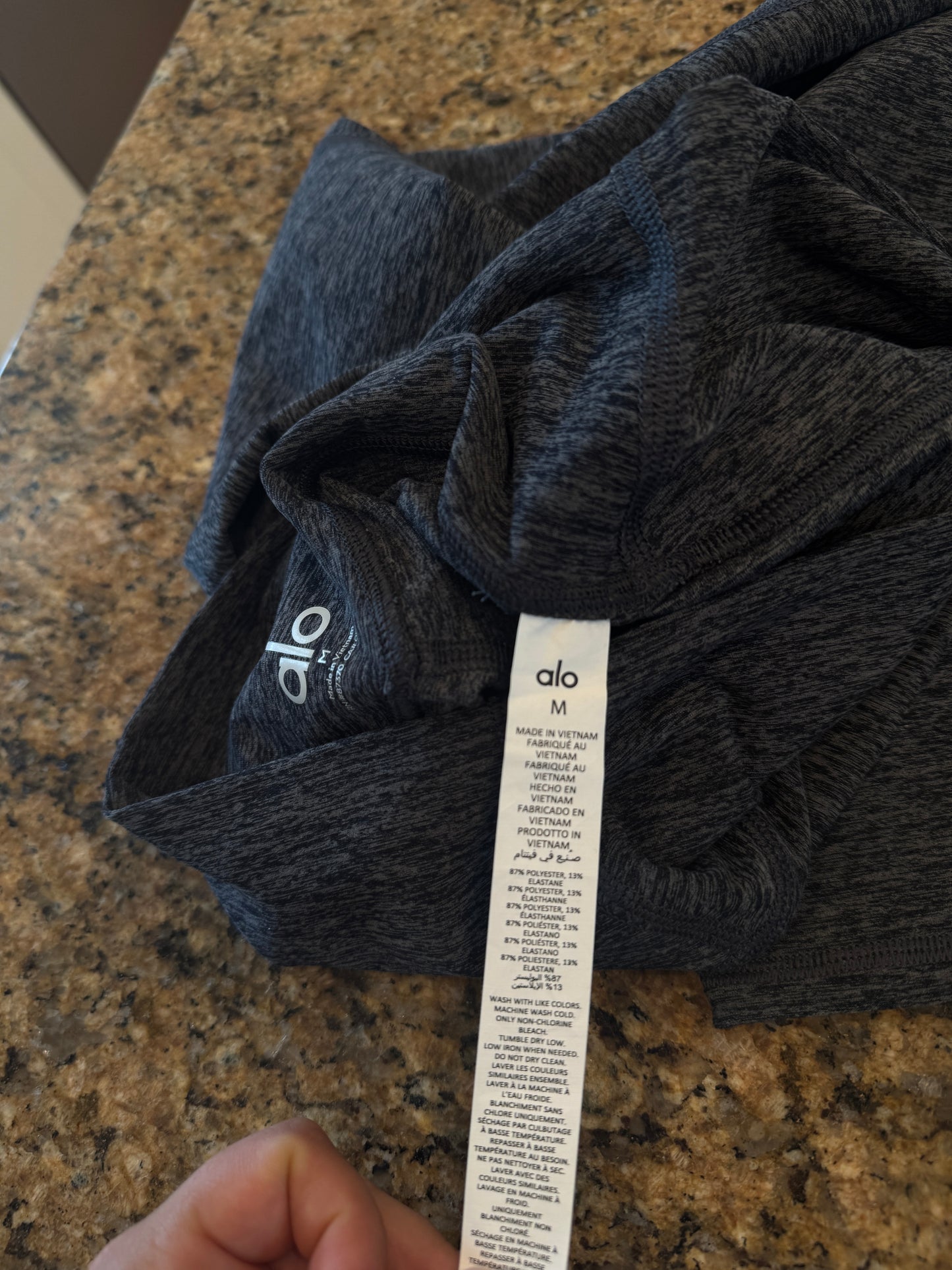 Alo Yoga Alosoft Highlight Leggings HW 7/8 Athletic Grey Heather