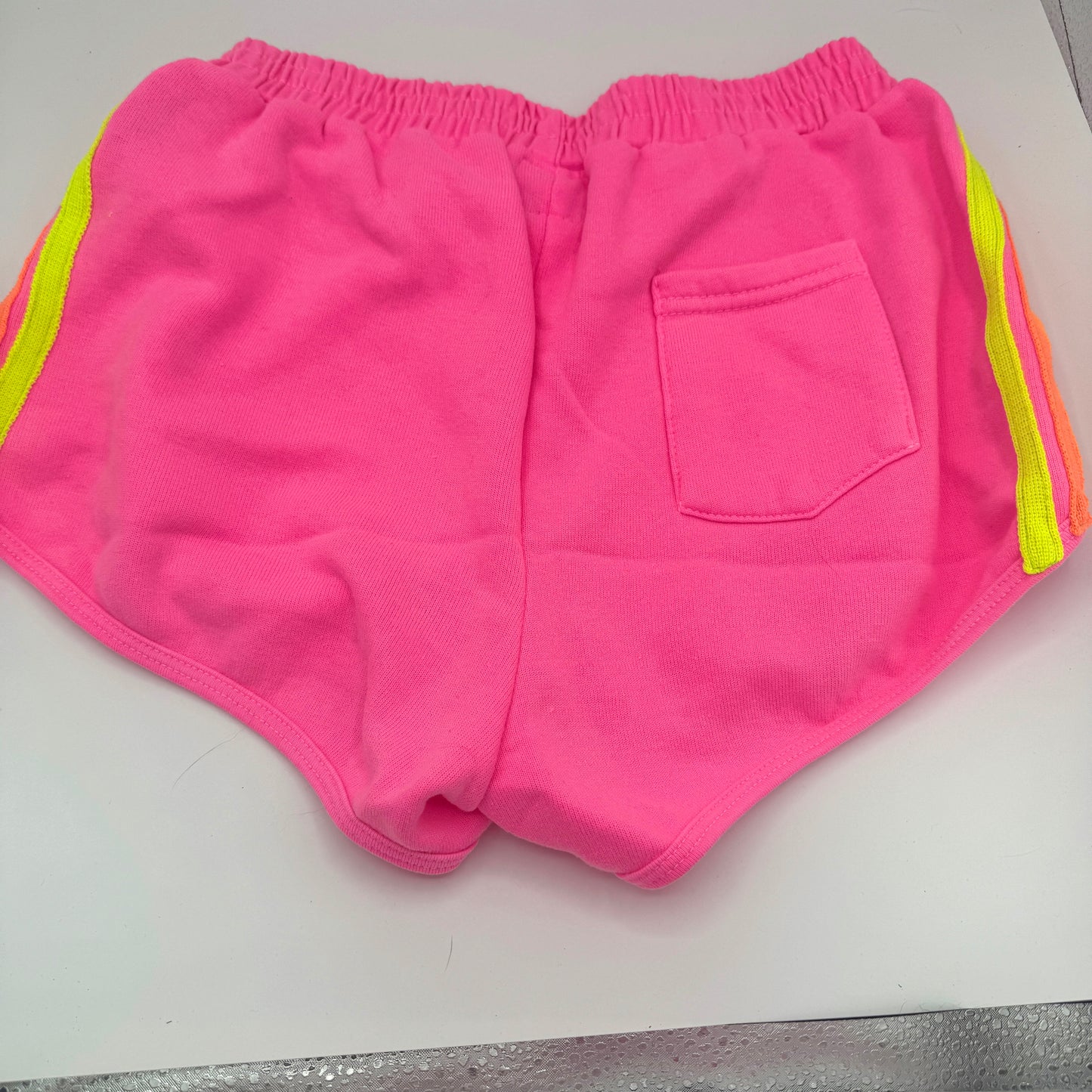 Aviator Nation 5 Stripe Jogger Shorts in Neon Pink - RARE / Discontinued