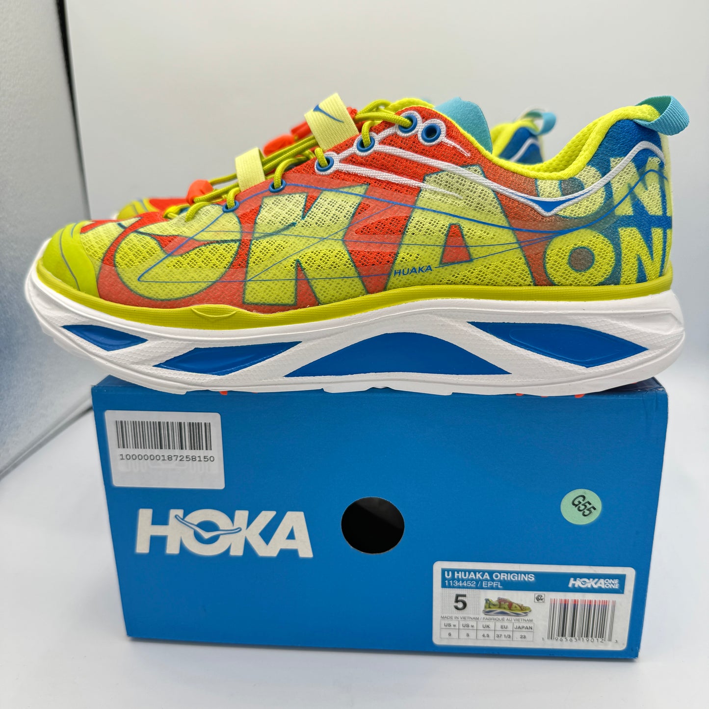 Hoka Huaka Origins Unisex Shoes Running Sneakers Multicolored Quick Lace