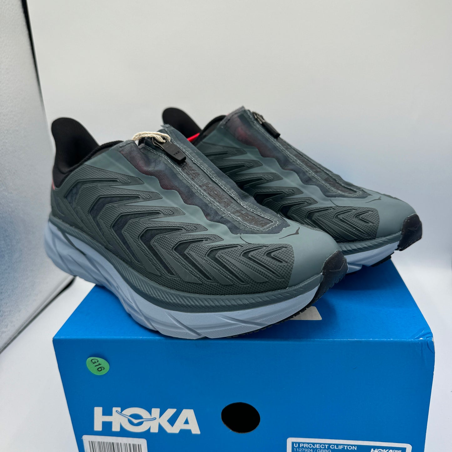 Hoka Project Clifton Unisex Shoes - Lead / Navy Goblin GBBG Blue