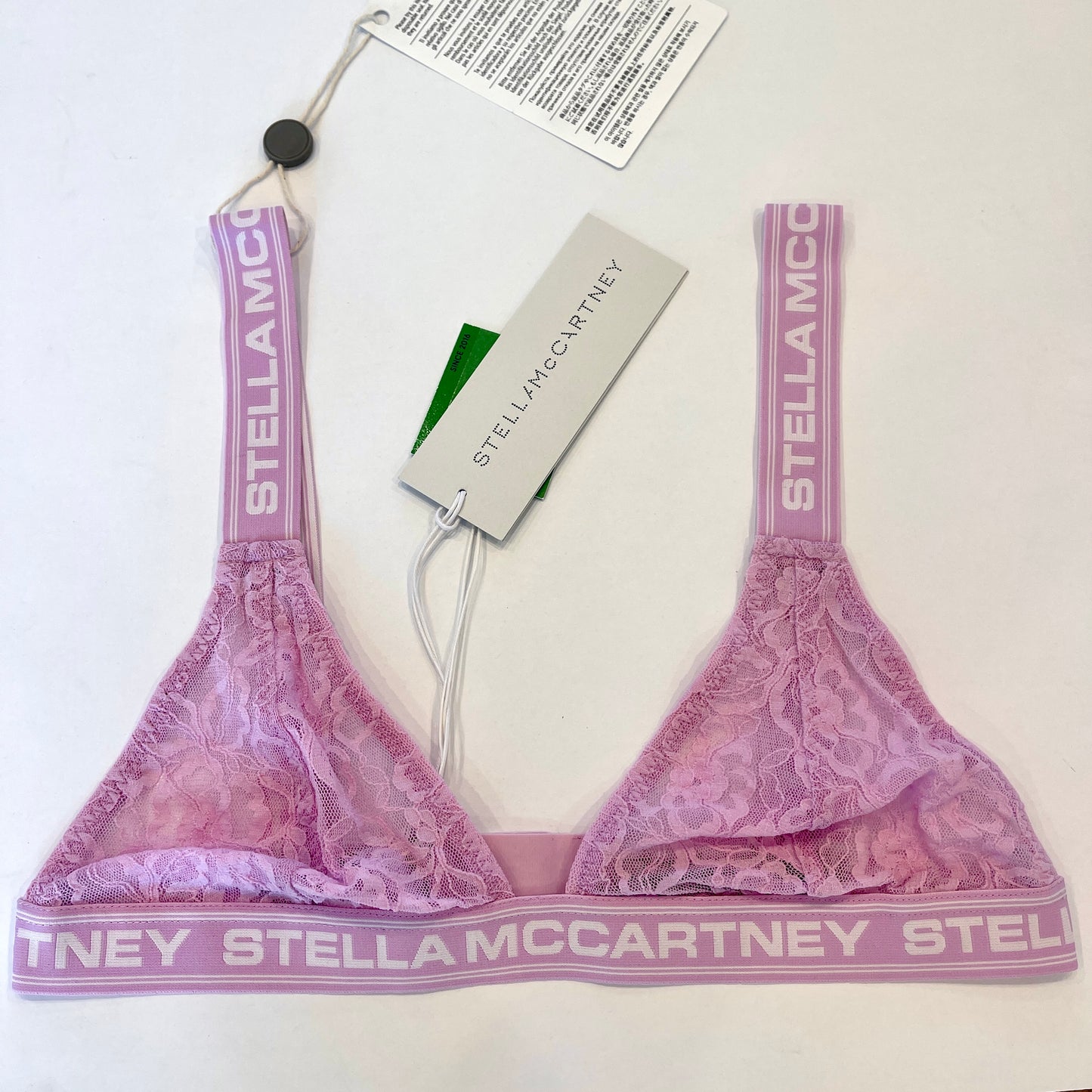 Stella McCartney Logo Bra , Orchid Pink , Lace soft cup , comfort , bralette