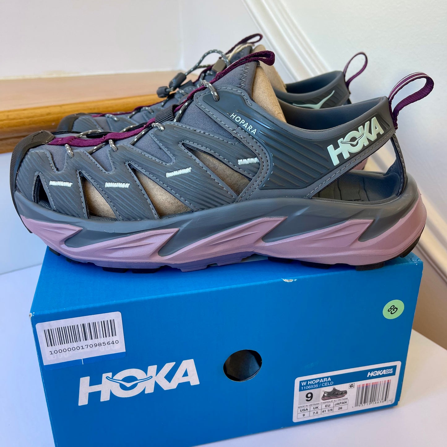 Hoka Hopara Hiking Sandal Wet / Dry exploring shoe - elderberry Castlerock