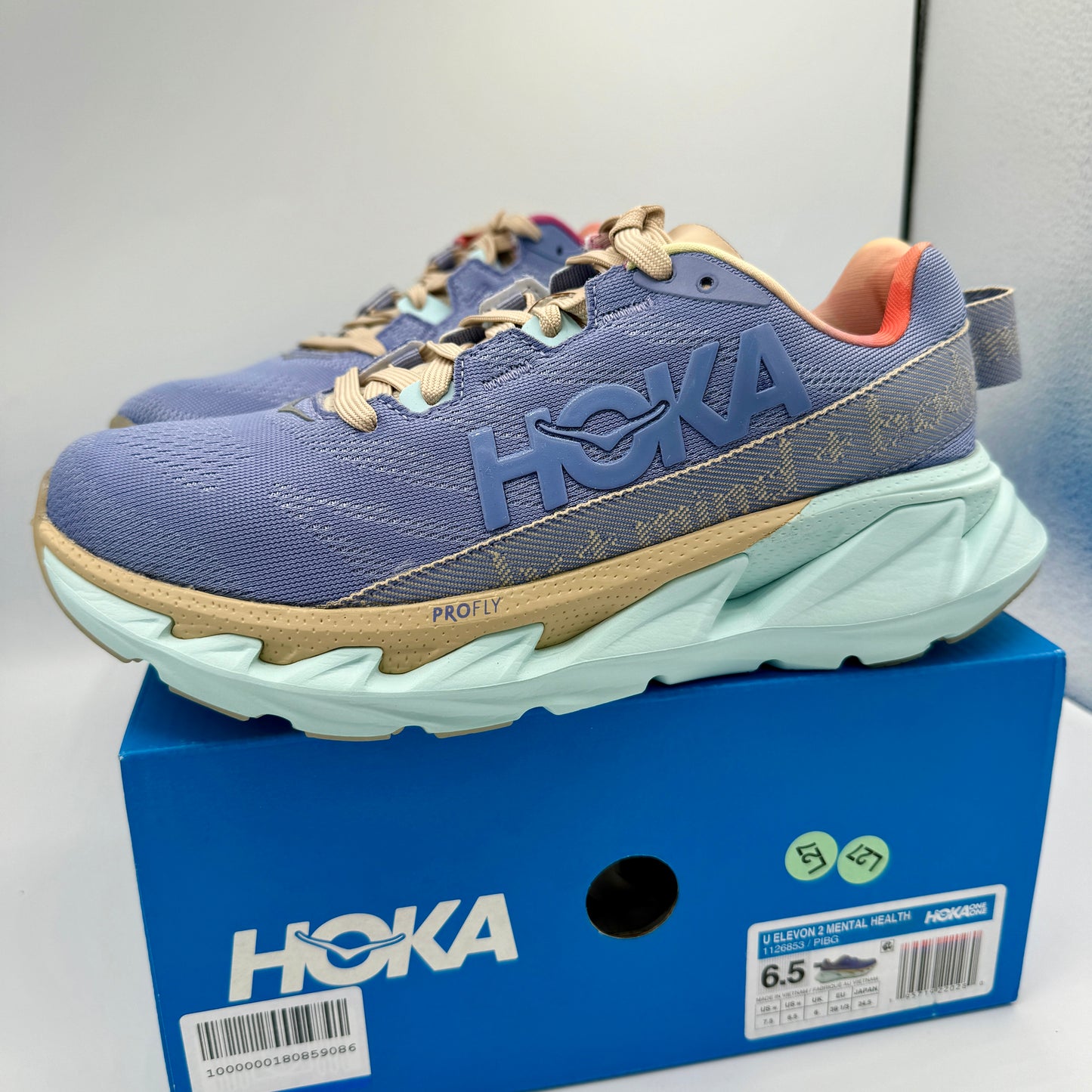 Hoka Elevon 2 Running Shoes Mental Health Sneakers Unisex Hoka One One Purple