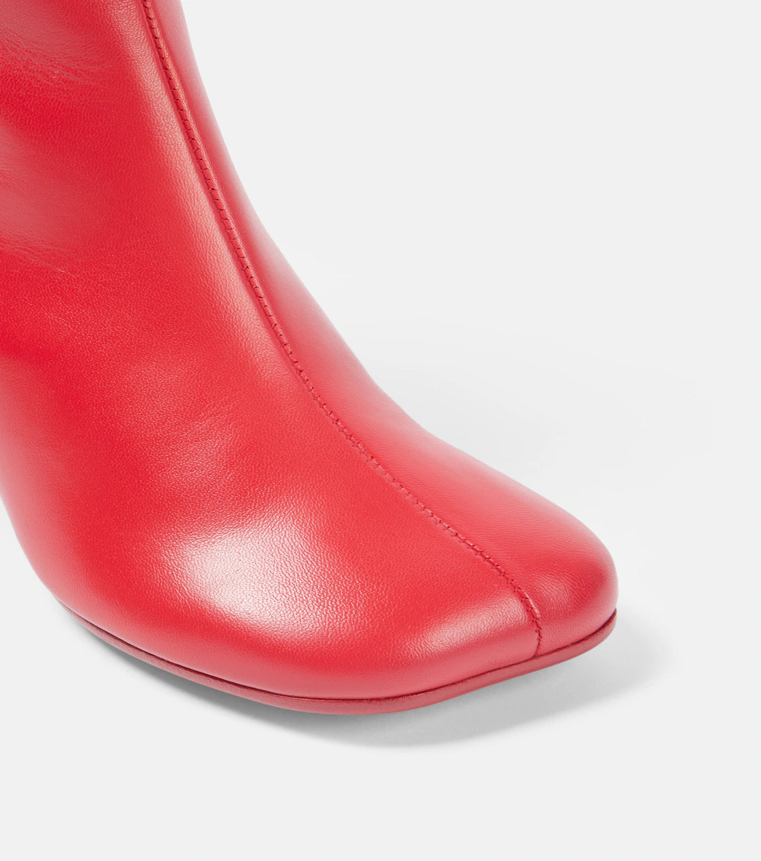 Maison Margeila MM6 Women’s Stitch Out Leather Anatomical Ankle Boots - Red