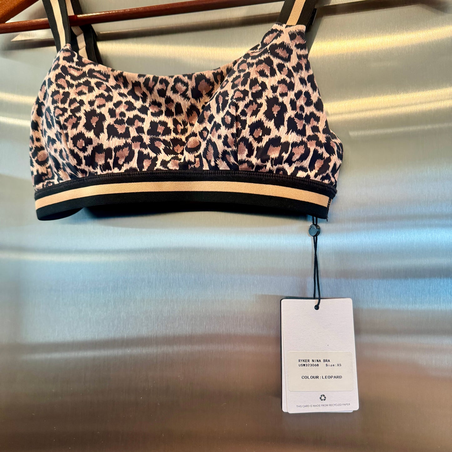 The Upside Ryker Nina Bra in Cheetah Leopard Brown Black