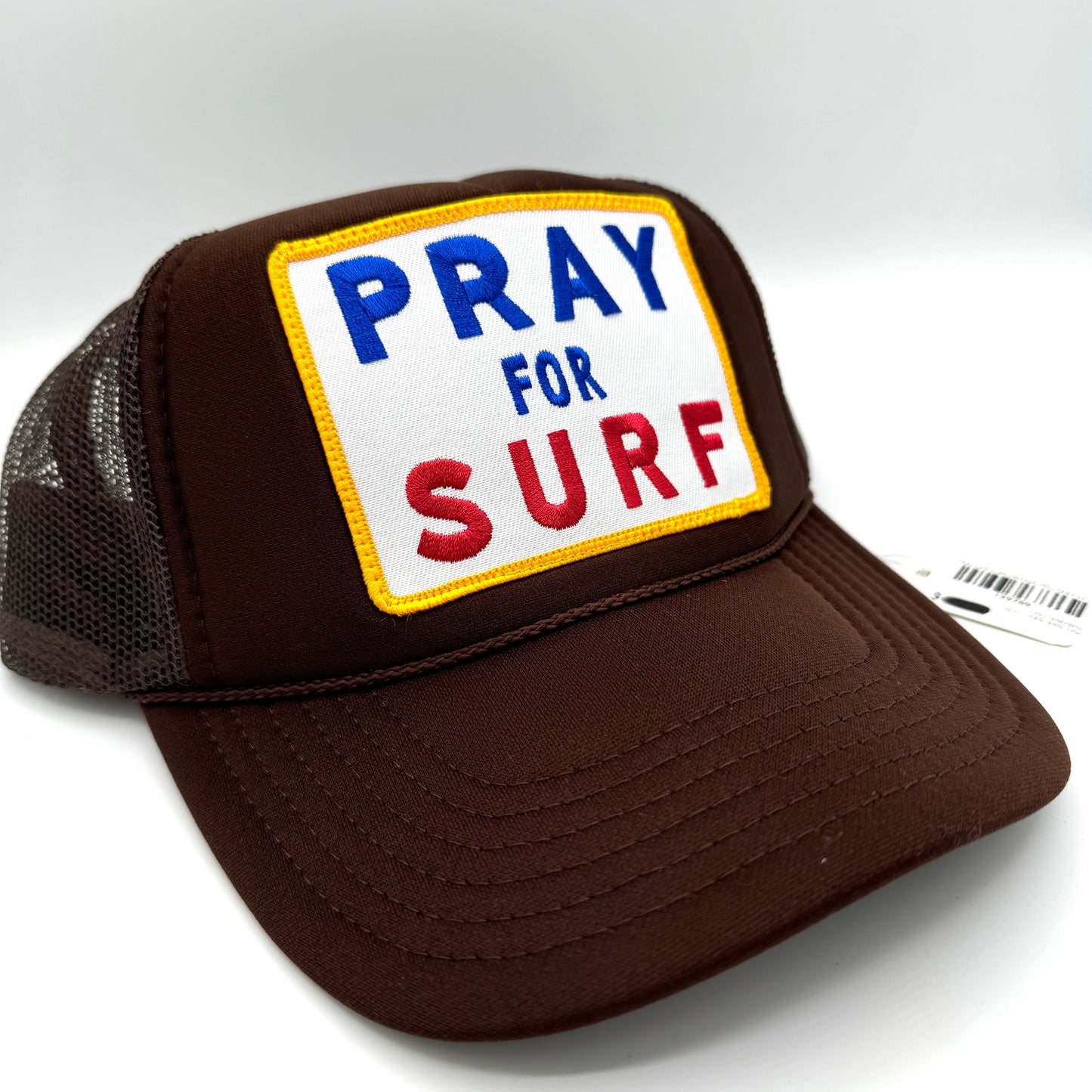 Aviator Nation Pray For Surf Brown Trucker Hat Cap Embroidered Classic beach