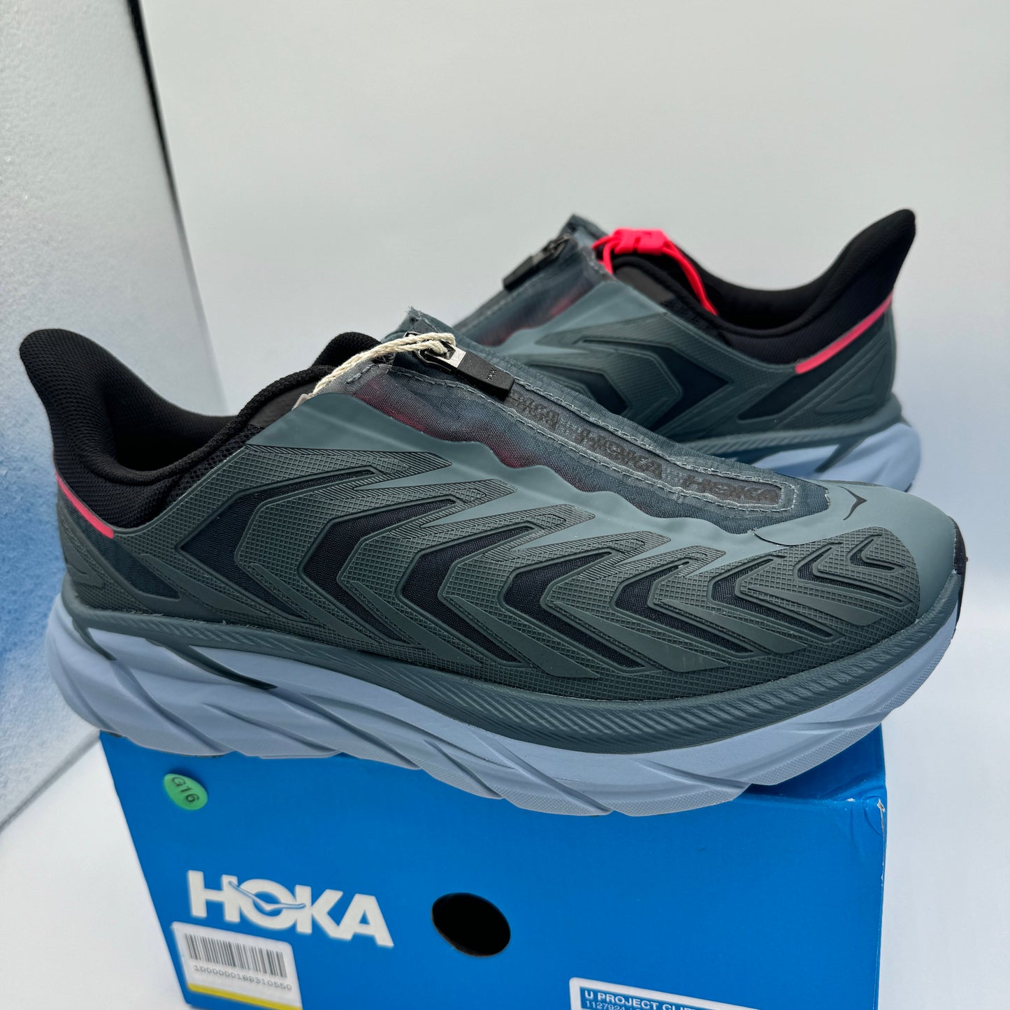 Hoka Project Clifton Unisex Shoes - Lead / Navy Goblin GBBG Blue