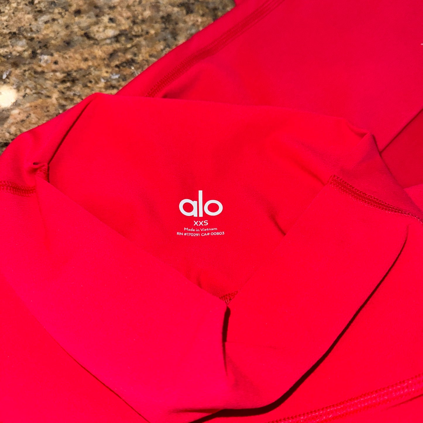 Alo Bold Red Alosoft Leggings High Waisted 7/8 Pants