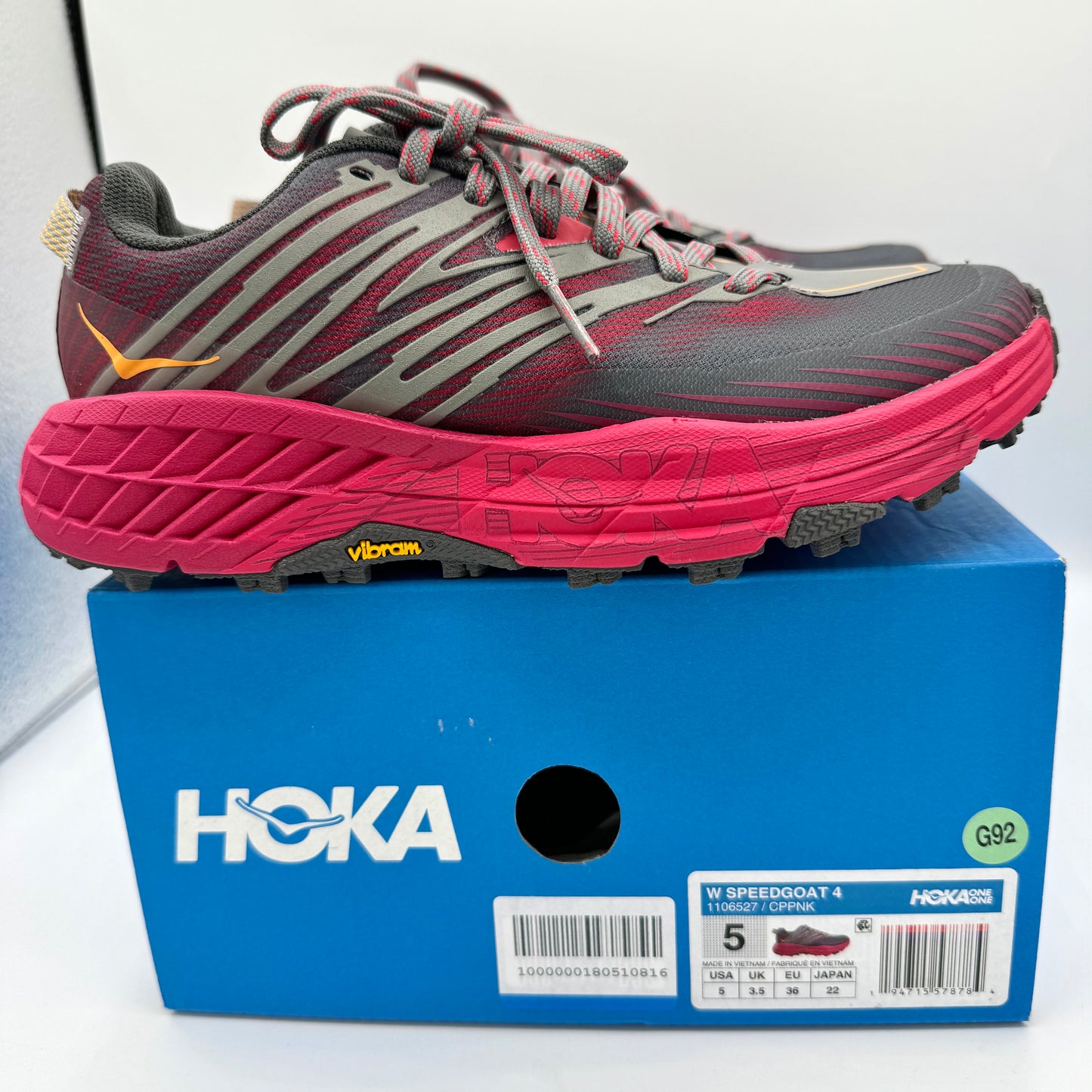 Hoka Speedgoat 4 Women’s Trail Running Shoes Castlerock Paradise Pink