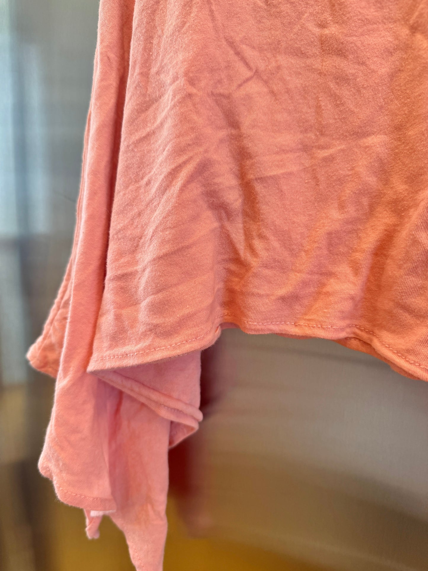 Wildfox Seahorse Tank Top V Neck in Coral Orange * Pre-Owned *