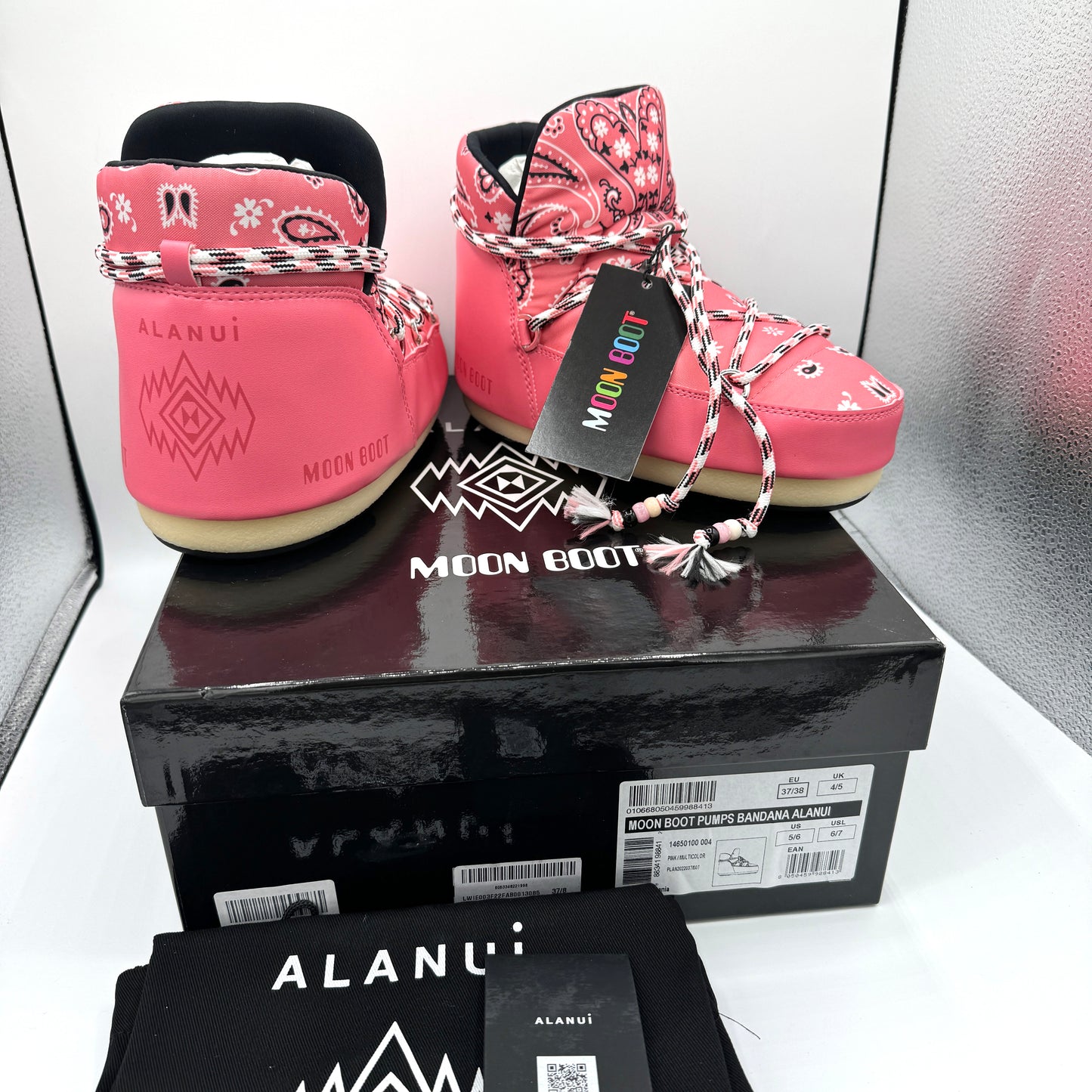 Moon Boot X ALANUI Pink Bandana Full Moon Low Pink Pumps Boots moonboots