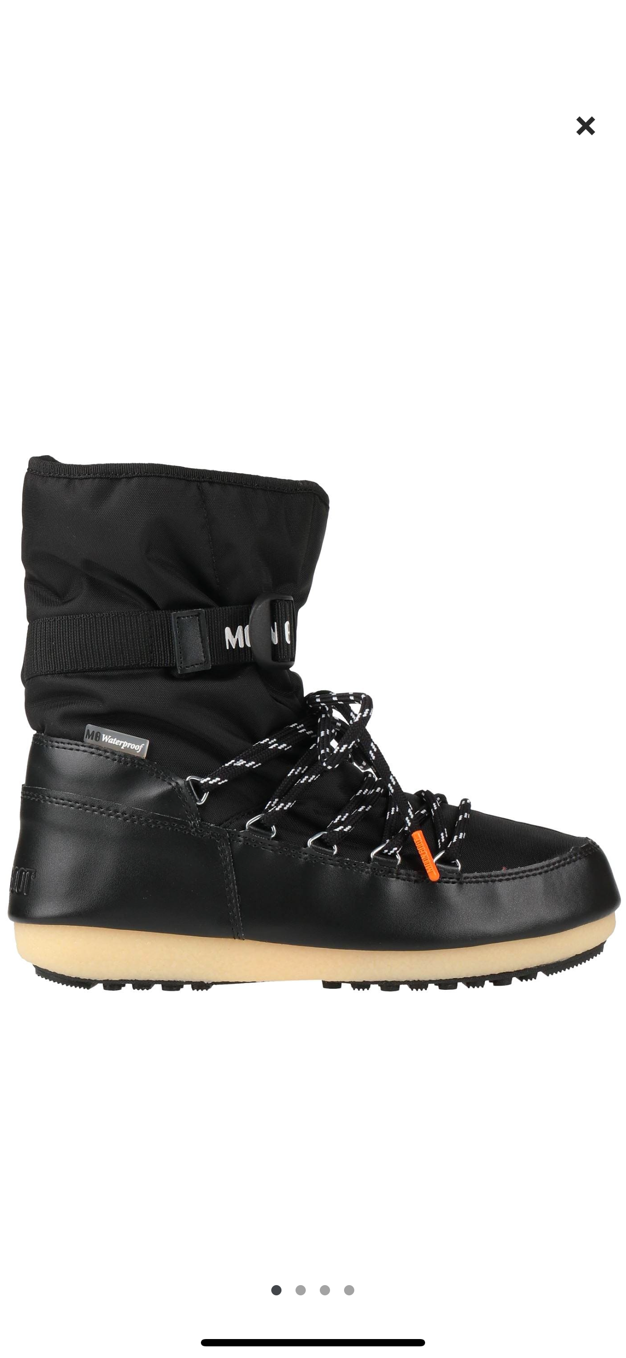 Moon Boot loop nylon waterproof boots black moonboots snow rain protecht