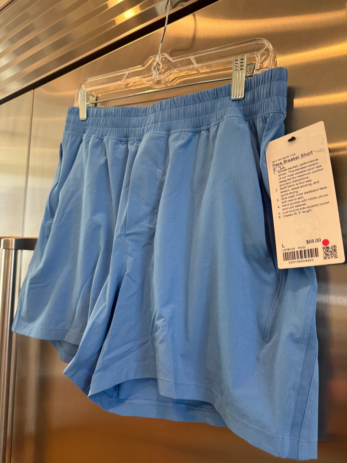 Lululemon Pace Breaker Short 5” Linerless Unlined in Pool Party Blue - Men’s
