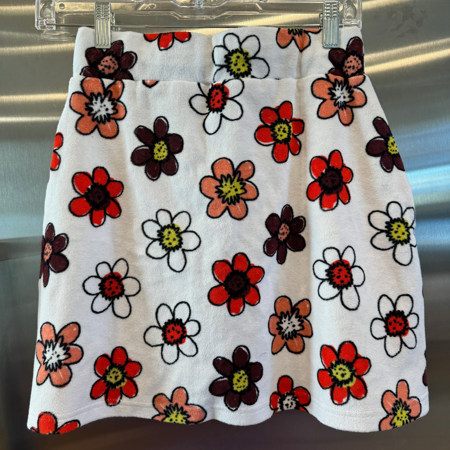 Miaou Terry Cloth Tennis Skirt in Crayola Floral