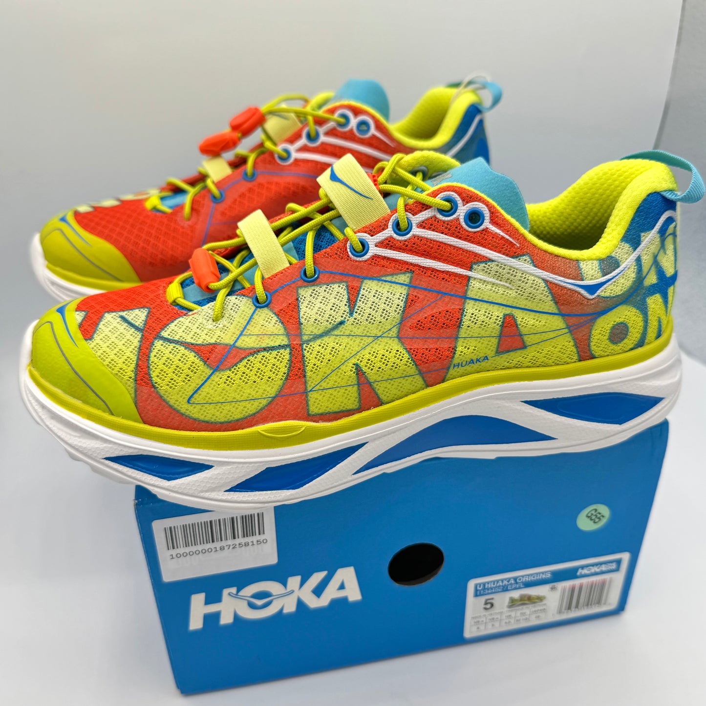 Hoka Huaka Origins Unisex Shoes Running Sneakers Multicolored Quick Lace