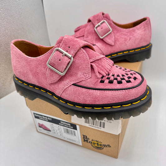 Dr. Marten Ramsey Monk KLT Creeper in Fondant Pink Suede Leather UNISEX