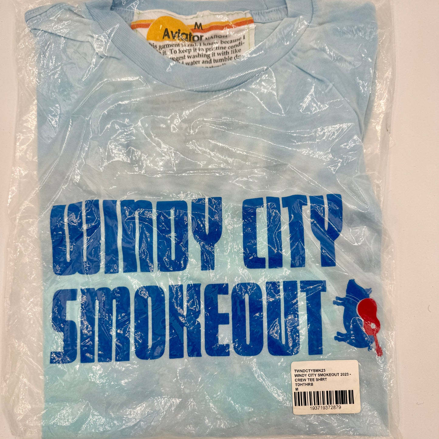 Aviator Nation Windy City Smokeout Festival Blue Tee Shirt