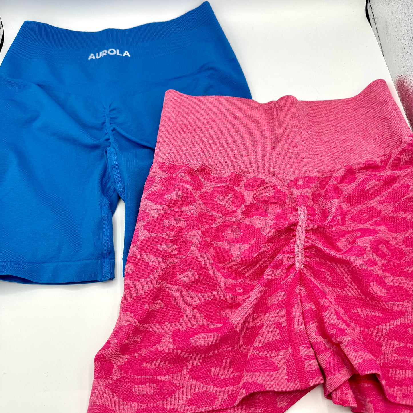 Aurola BUNDLE Workout Shorts Women’s Spandex Pink / Blue * Pre-Owned