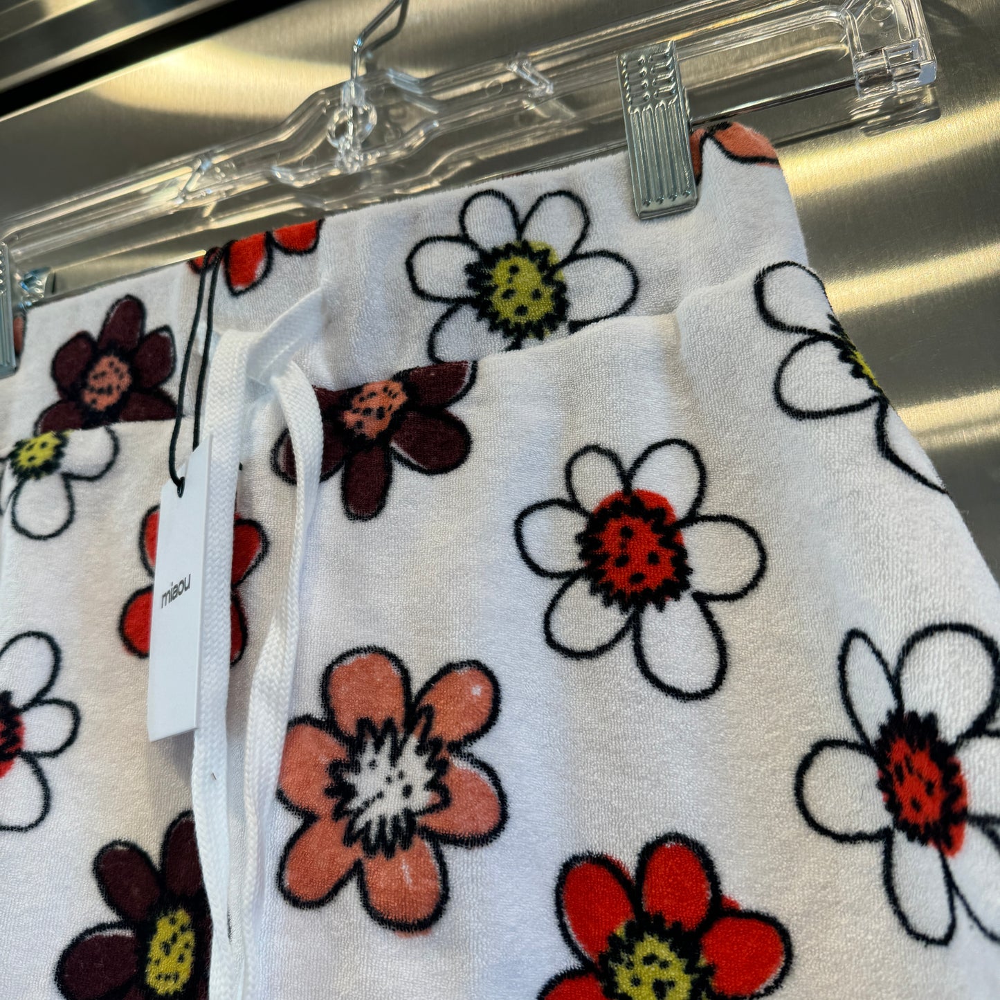 Miaou Terry Cloth Tennis Skirt in Crayola Floral