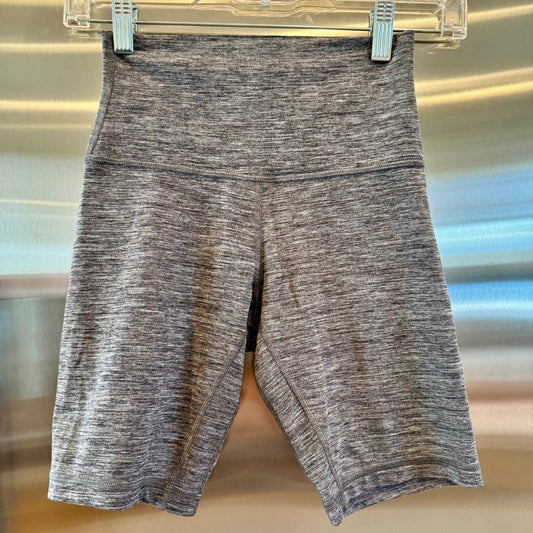 Lululemon Align Shorts HR High Rise in Heathered Black ( grey ) 6 Inch Inseam Pre-Owned