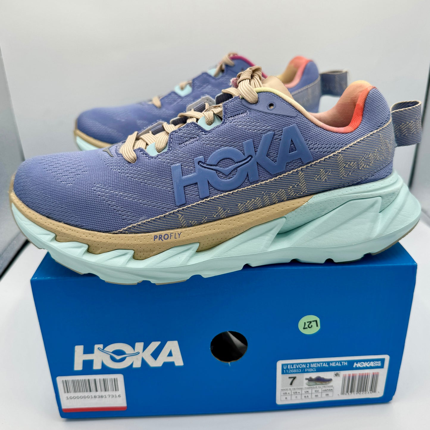 Hoka Elevon 2 Running Shoes Mental Health Sneakers Unisex Hoka One One Purple