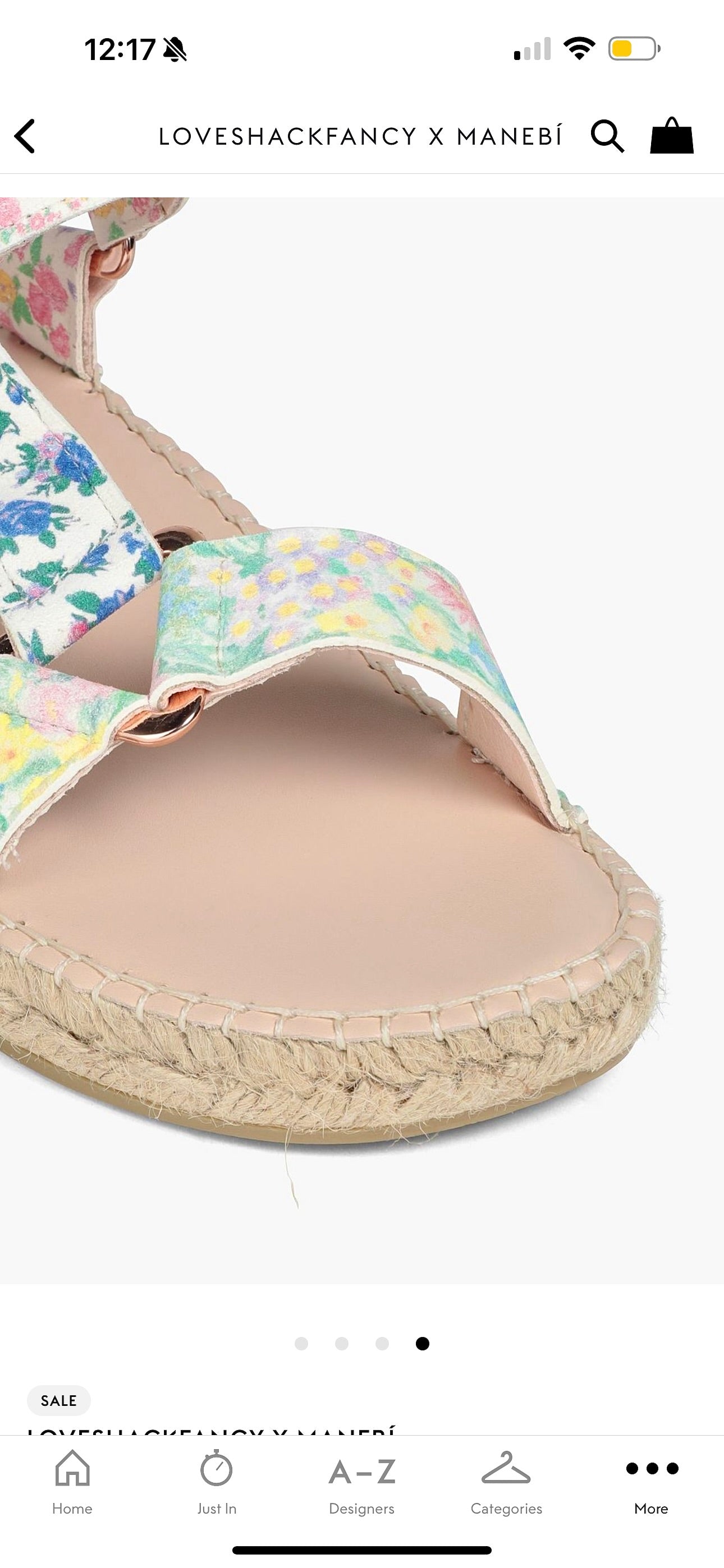 LoveShackFancy x Manebi Hiking Platform Espadrilles Floral Strap Sandals