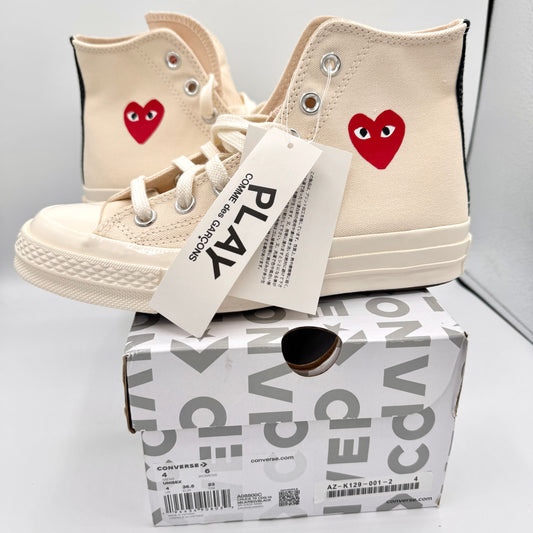 Commes Des Garçons CDG Play Converse High Top Chuck 70 Heart Sneaker