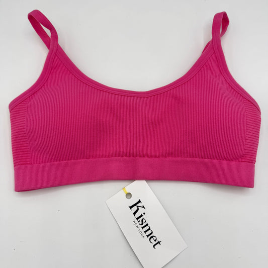 The Upside Ribbed Seamless Ballet Bra in Pink