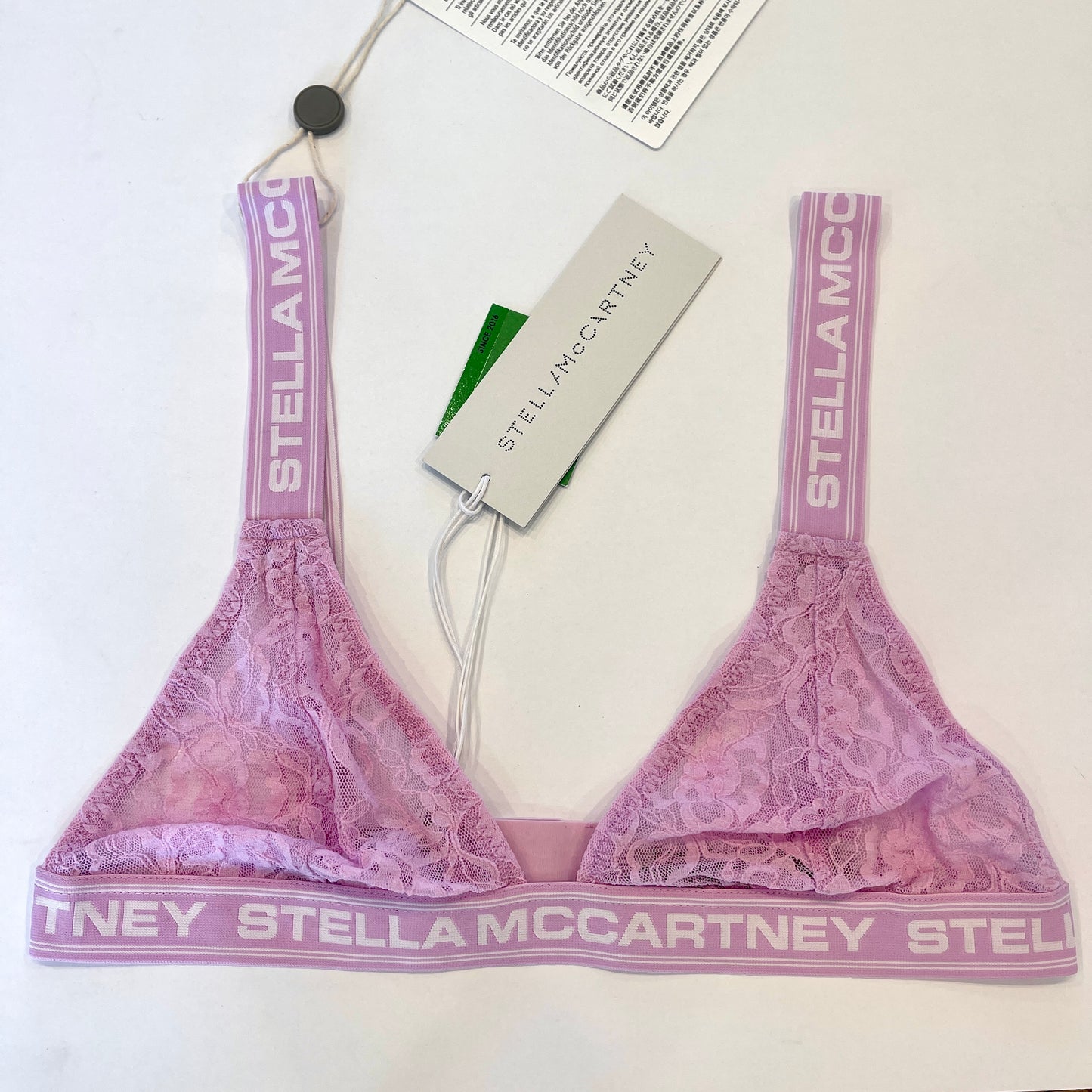 Stella McCartney Logo Bra , Orchid Pink , Lace soft cup , comfort , bralette