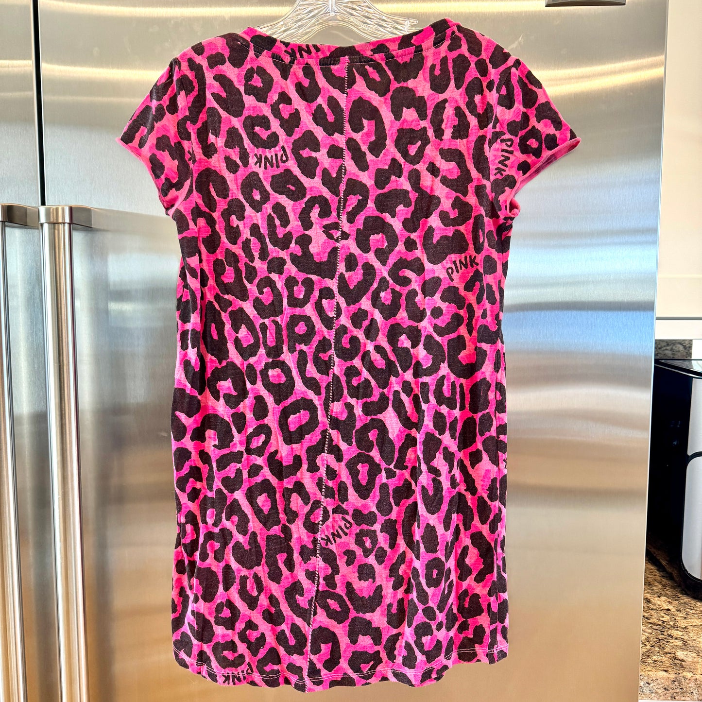 PINK Victoria Secret Sleep Shirt Dress Cheetah Leopard Y2K Pajama Pre-owned