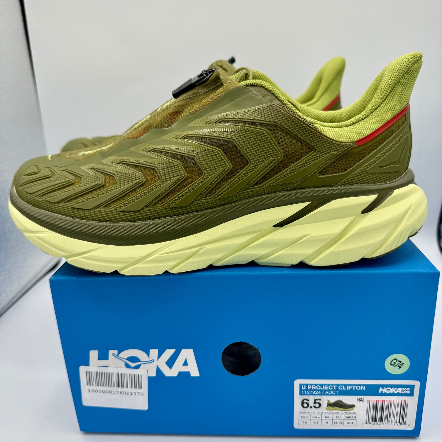 Hoka Project Clifton Avocado Dark Citron Unisex Shoes ADCT Olive Green