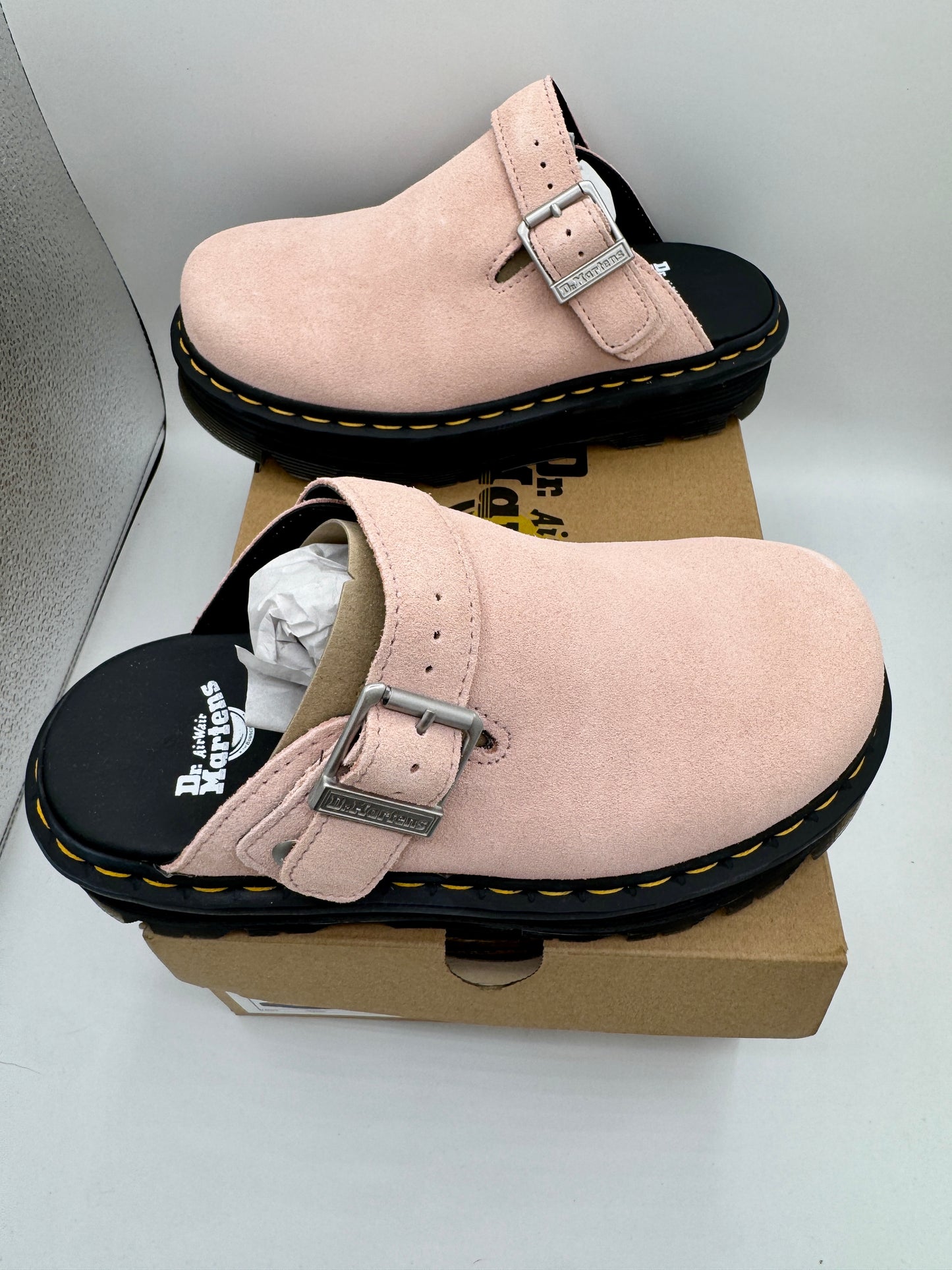 Dr Martin Zebzag Mule Unisex , Powder Pink