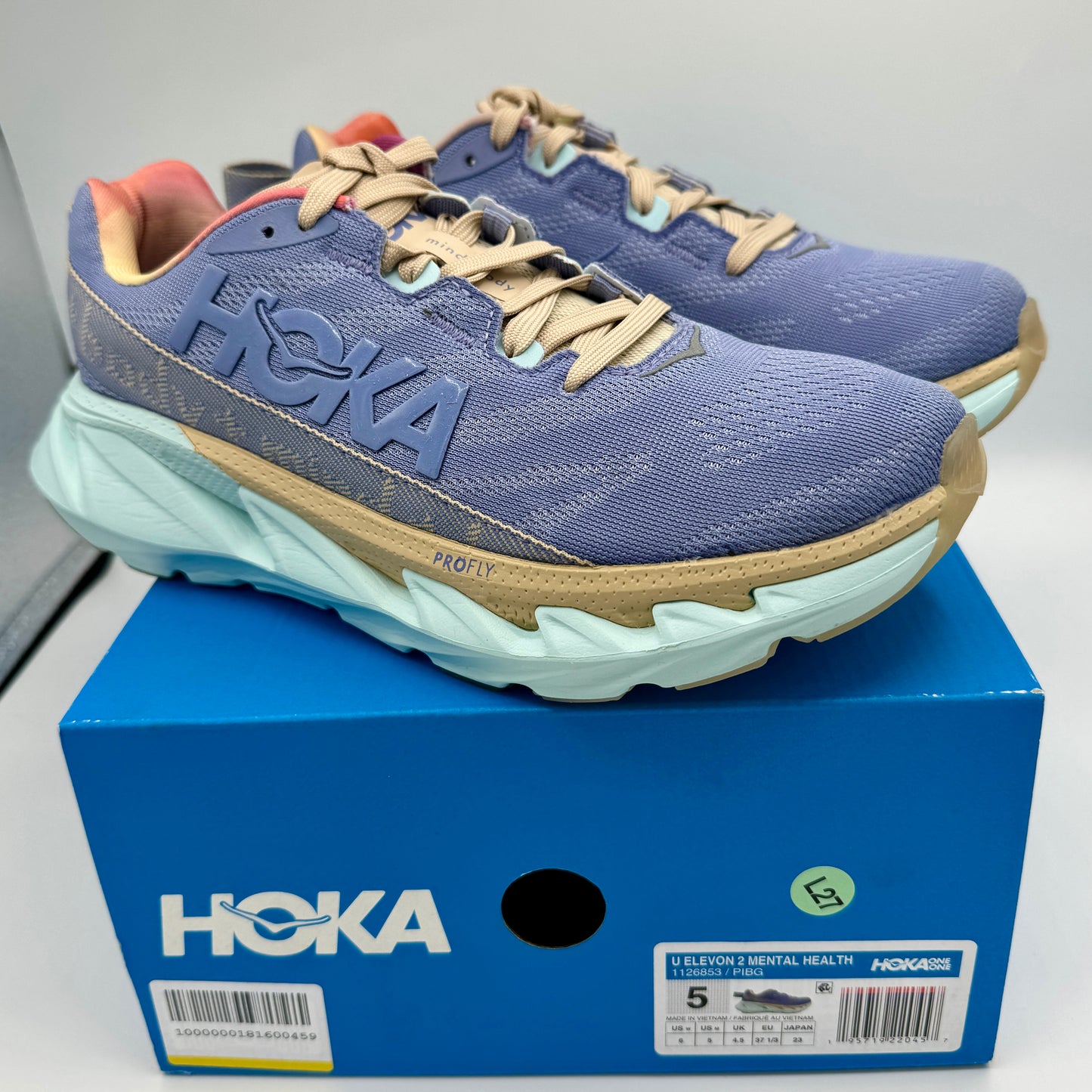 Hoka Elevon 2 Running Shoes Mental Health Sneakers Unisex Hoka One One Purple