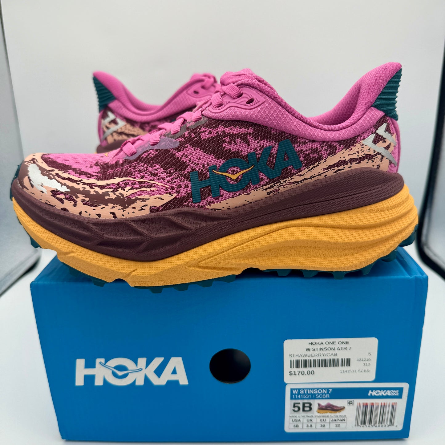 Hoka Stinson Women’s Running ATR All Terrain Running Shoes SCBR Pink Orange